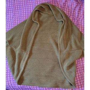 Cozy olive green cardigan. One size.